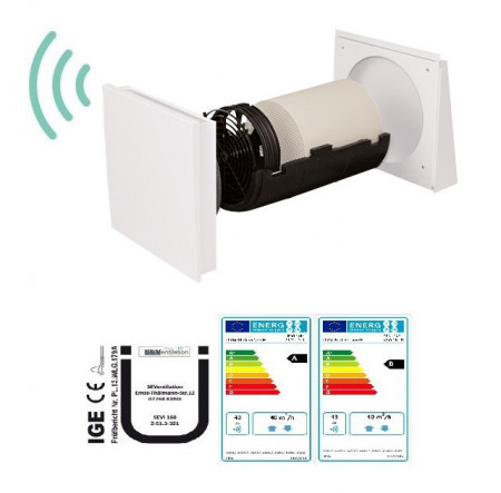 Sistem ventilatie SEVi 160 RF wireless 480mm