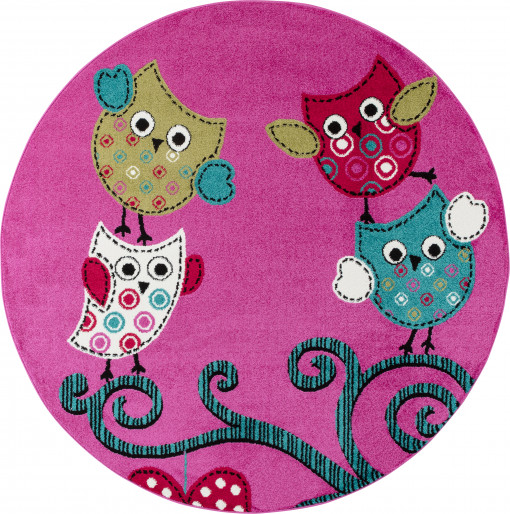 Covor Rotund Kids Lila V1 120x120 cm