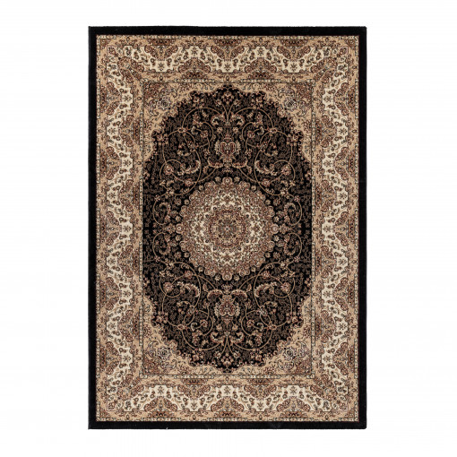 Covor tip Traversa Kashmir Negru V2 80x150 cm