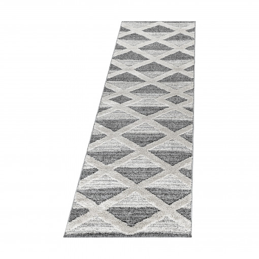 Covor tip Traversa Pisa Gri V7 80x250 cm