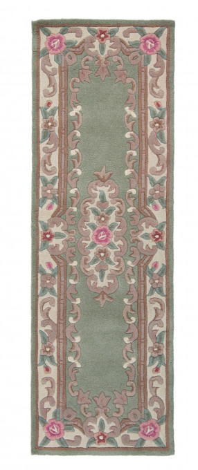 Covor traversă Aubusson Verde 67x210 cm