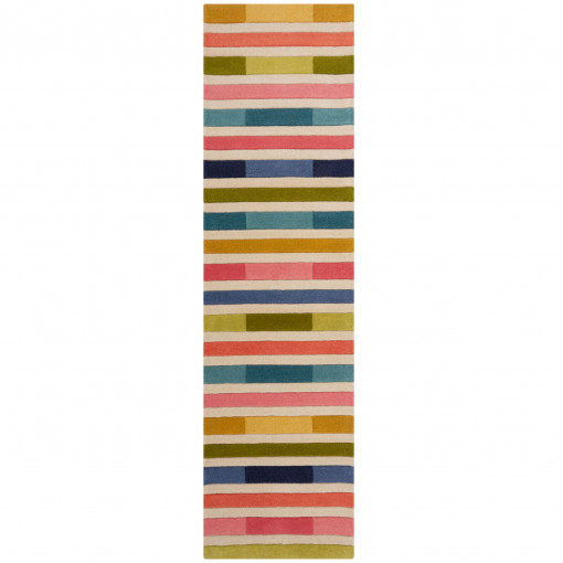 Covor traversă Piano Roz/Multicolor 60x230 cm