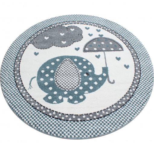 Covor Rotund Kids Albastru V4 120x120 cm