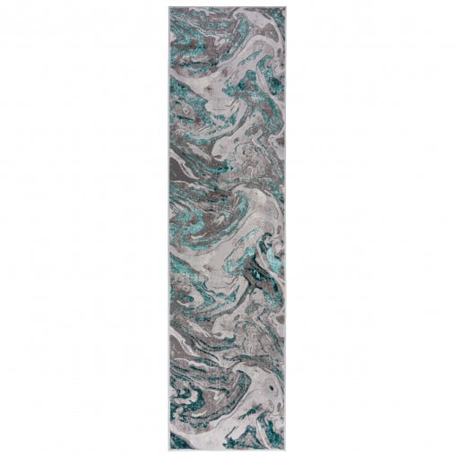 Covor traversă Marbled VERDE SMARALD 80x300 cm