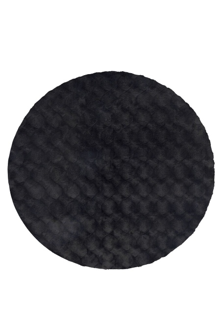 Covor rotund Diamond Cut Antracit 200x200 cm