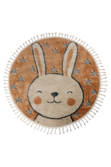 Covor rotund copii Fano Portocaliu 133x133 cm