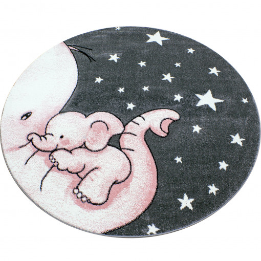 Covor Rotund Kids Roz V2 120x120 cm