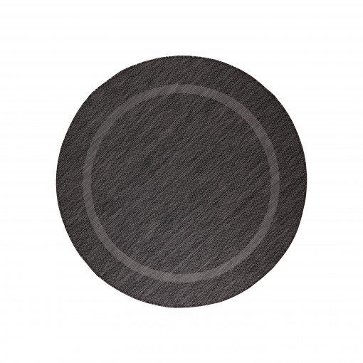 Covor Rotund Relax Negru V1 120x120 cm