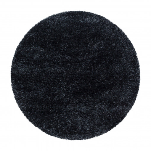 Covor Rotund Brilliant Negru V1 160x160 cm