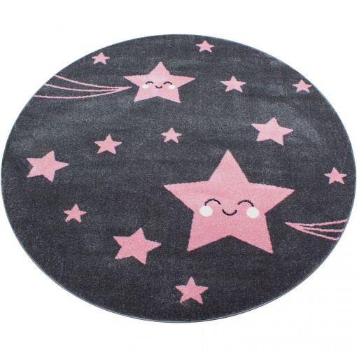 Covor Rotund Kids Roz V6 120x120 cm