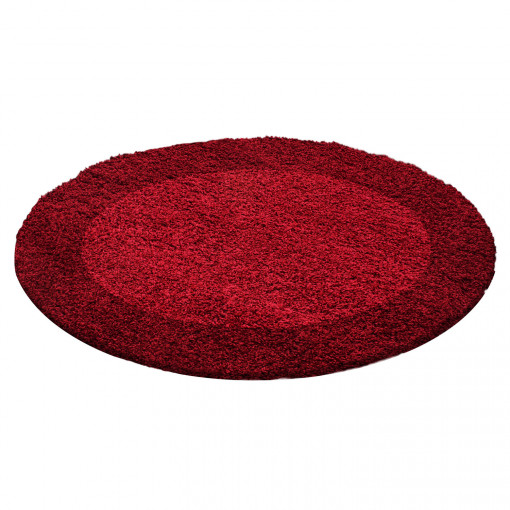 Covor Rotund Life Rosu V3 120x120 cm