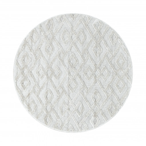 Covor Rotund Pisa Crem V2 120x120 cm