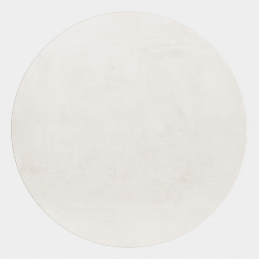 Covor Rotund Pouffy Crem V1 160x160 cm
