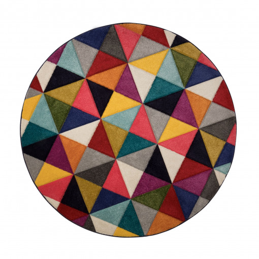 Covor Samba Multicolor 160x160 cm, rotund