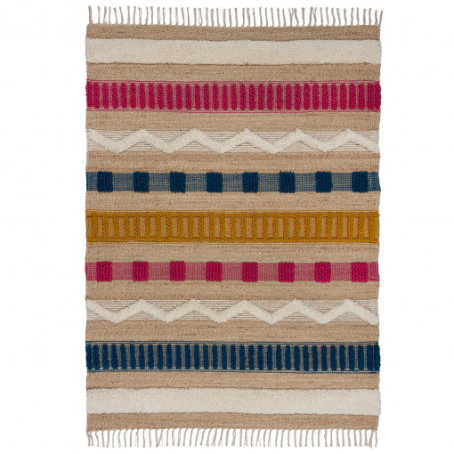 Covor Medina Jute Natural/Multicolor 120x170 cm