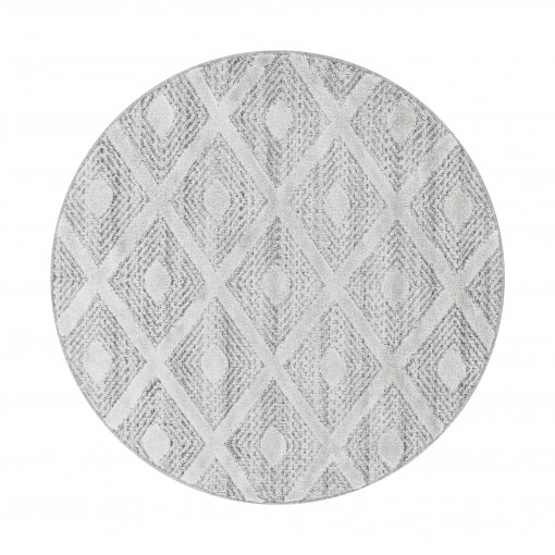 Covor Rotund Pisa Gri V6 120x120 cm