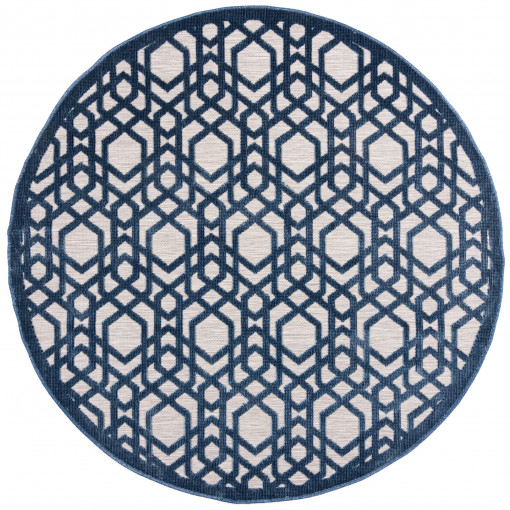 Covor Oro Albastru 160x160 cm, rotund