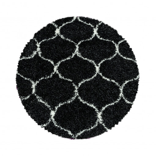 Covor Rotund Salsa Antracit V1 200x200 cm