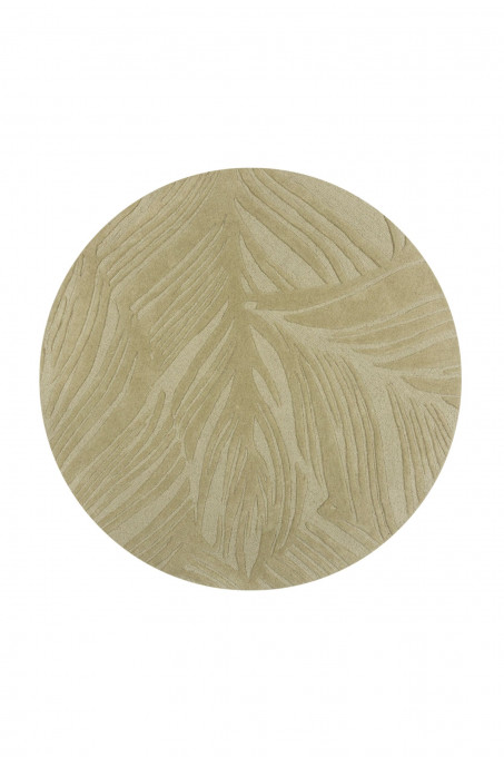 Covor Lino Leaf Verde Sage 160x160 cm, rotund