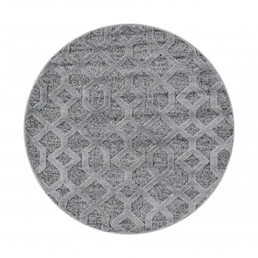 Covor Rotund Pisa Gri V1 200x200 cm