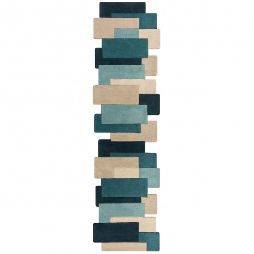 Covor traversă Collage Teal 60x230 cm