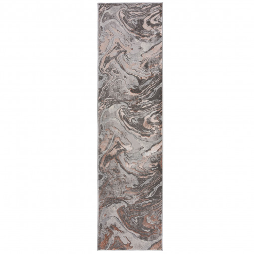 Covor traversă Marbled Roz Pal 80x300 cm