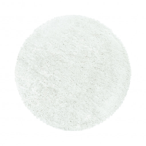 Covor Rotund Fluffy Alb V1 120x120 cm