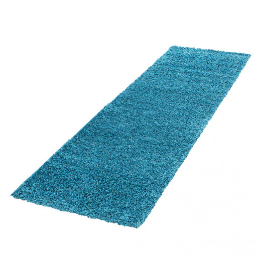 Covor tip Traversa Life Turcoaz V1 80x250 cm