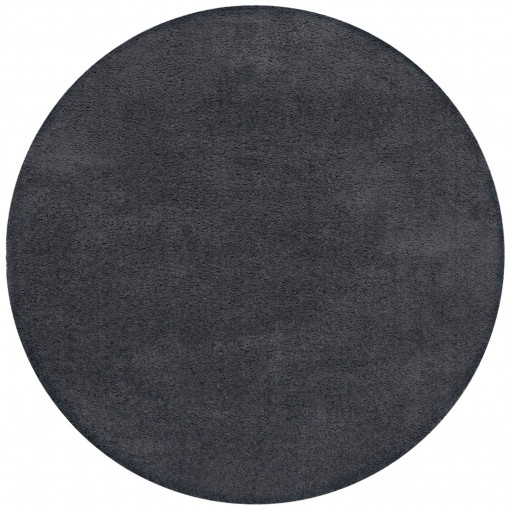 Covor Fluffy Washable Gri 133x133 cm, rotund