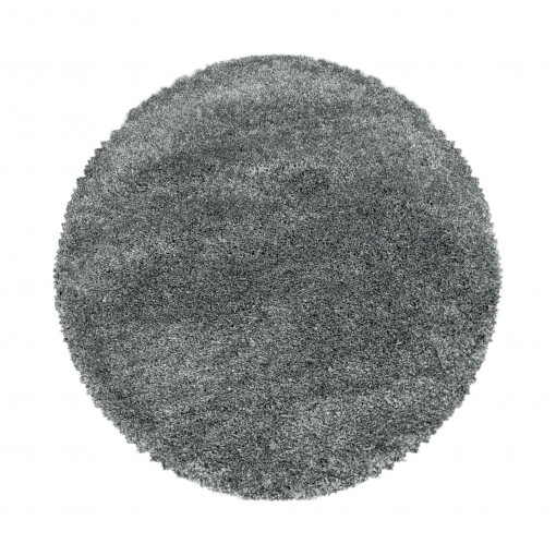 Covor Rotund Fluffy Gri deschis V1 80x80 cm