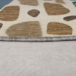 Covor Eric Giraffe Outdoor Natural 160x160 cm, rotund - Img 5