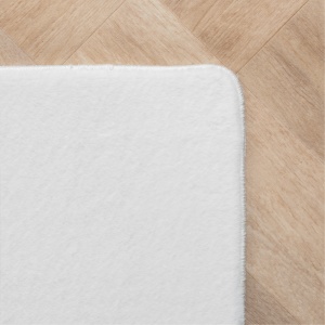 Covor rotund Joy Alb 80x80 cm - Img 3