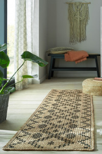 Covor traversă Rowen Natural/Negru 60x230 cm - Img 2