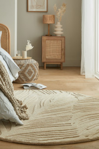 Covor Lino Leaf Natural 160x160 cm, rotund - Img 2