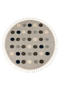 Covor rotund copii Fano Gri 133x133 cm