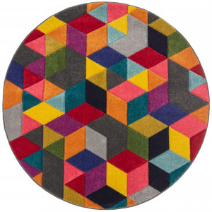 Covor Dynamic Multicolor 160x160 cm, rotund