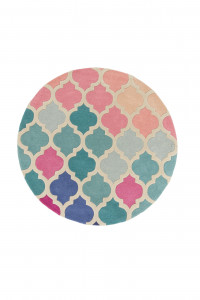Covor Rosella Roz/Albastru 160x160 cm, rotund
