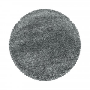 Covor Rotund Fluffy Gri deschis V1 120x120 cm