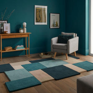 Covor Collage Teal 150x240 cm - Img 2