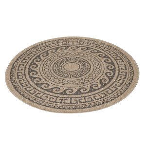 Covor Rotund Comilla Negru V2 120x120 cm - Img 3