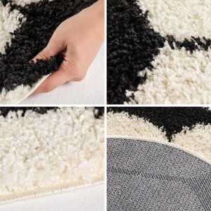 Covor Rotund Fun Negru V1 100x100 cm - Img 3