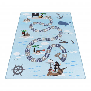 Covor tip Traversa Play Albastru V2 80x120 cm - Img 3