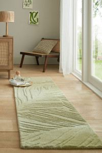 Covor traversă Lino Leaf Verde Sage 60x230 cm - Img 2