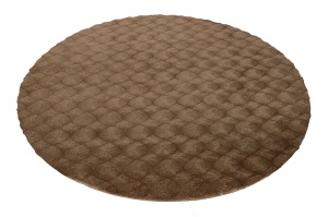 Covor rotund Diamond Cut Taupe 120x120 cm - Img 6