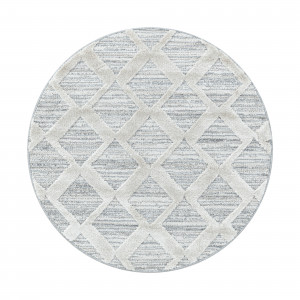Covor Rotund Pisa Gri V2 80x80 cm