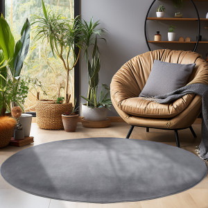 Covor Rotund Sky Gri V1 120x120 cm - Img 2