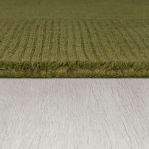 Covor Textured Wool Border Verde 120x170 cm - Img 5