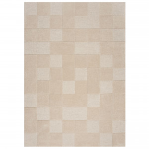 Covor Checkerboard Natural 200x290 cm - Img 1
