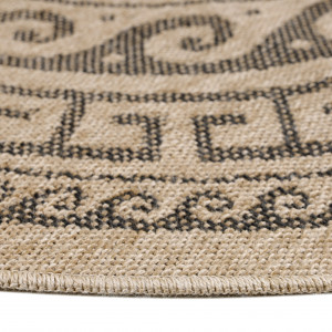 Covor Rotund Comilla Negru V2 120x120 cm - Img 4