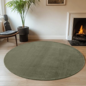 Covor rotund Joy Verde 80x80 cm - Img 2